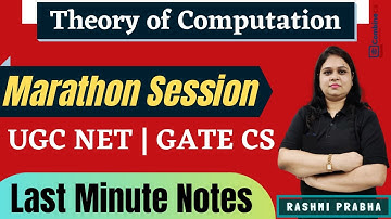 Marathon Revision Theory of Computatation (TOC Revision)| Last Minute Revision TOC | Rashmi Ma