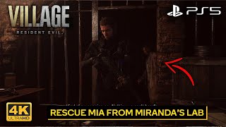 RESIDENT EVIL: VILLAGE | Chris Rescuing Mia From Miranda's Lab  PS5 ft. 4K60FPS