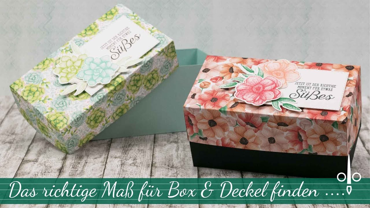 Stempelklasse #29 | BOXENREZEPT | Individuelle Boxen basteln | Das richtige Maß für Box & Deckel