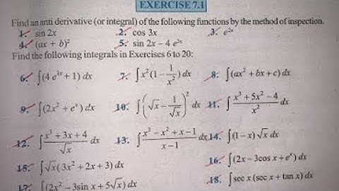 EX 7.1 Q1 TO Q22 SOLUTIONS OF INTEGRALS NCERT CHAPTER 7 CLASS 12th