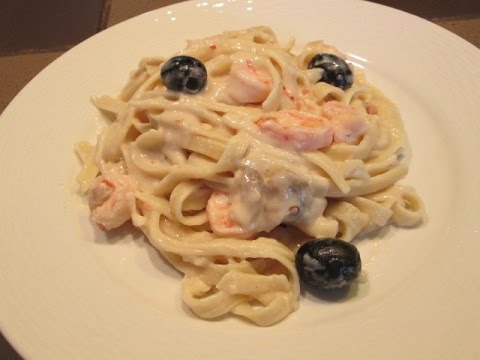 Receta Fettuccine Alfredo con Camarones & Surimi @AilehG