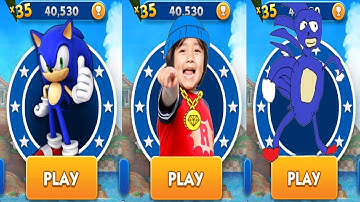 Sonic Dash vs Go Sanic Goo MEME vs Tag With Ryan - All Characters Unlocked Android Gameplay2