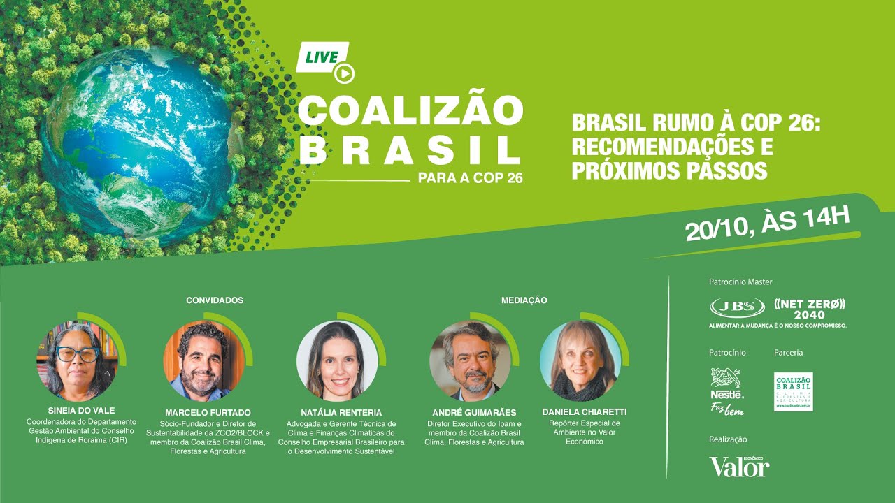 Agenda da Coalizão na COP 26 - Coalizão Brasil Clima, Florestas e