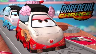 Cars: Shigeko ضد Okuni - أسلوب لعب DareDevil Garage screenshot 3