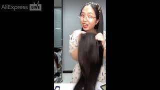 Aliexpress Live for tape in human hair, clip in human hair and hair weft/hair bundle
