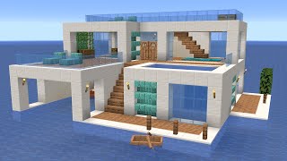 Minecraft - How to build a Modern Water Base House by Shock Frost 29,969 views 2 months ago 14 minutes, 40 seconds