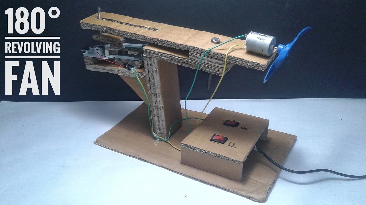 Table Fan Using Gears How To Make Revolving Table Fan at Home || Best Out of Waste ...