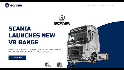 Scania Landing Page Website -- HTML5 / CSS3 / JavaScript / Sass / Bootstrap 4