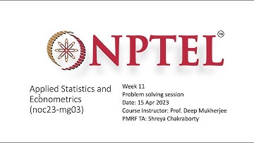 Week 11 - Problem Solving Session on Applied Statistics and Econometrics - 15th April 2023