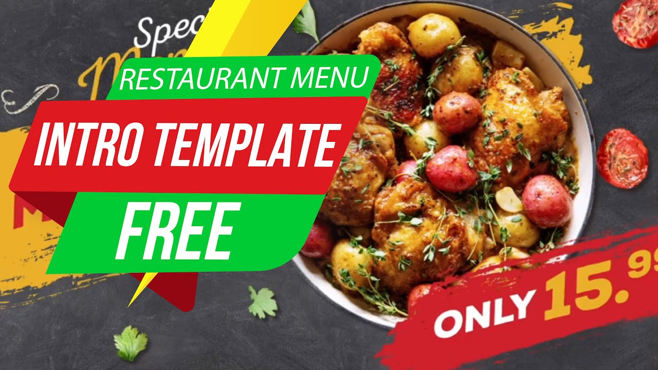 restaurant menu after effects template free download