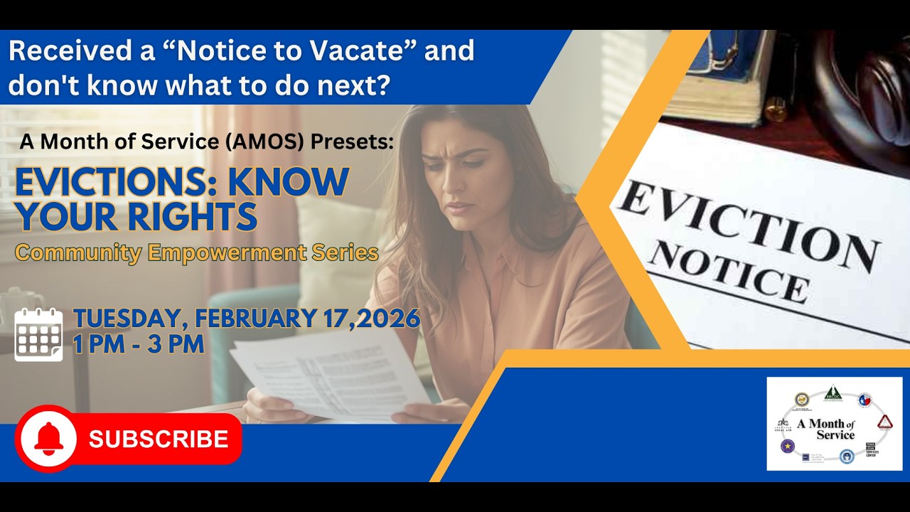 AMOS: EVICTIONS - KNOW YOUR RIGHTS (February 2026)