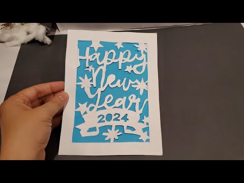 DIY a happy new year papercut card/การทำการ์ดปีใหม่