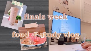 finals week || study + food vlog