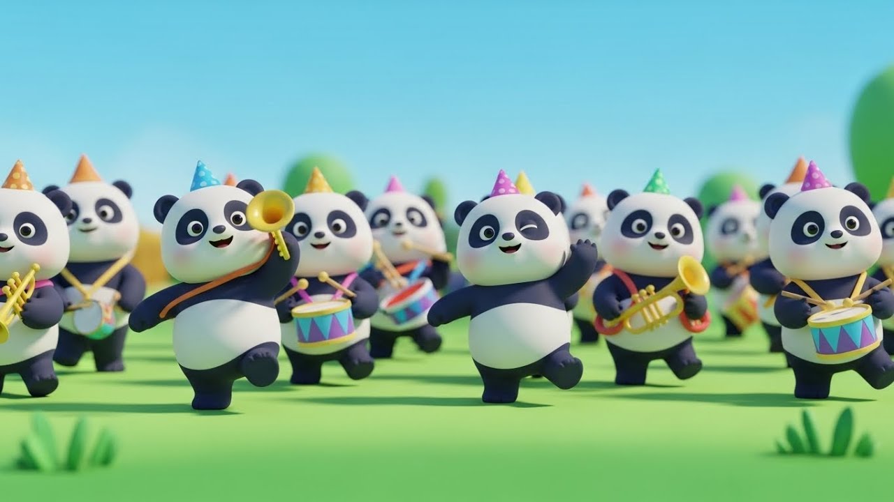 Счастливый парад панд 🐼🎉 | Полный набор детских песенок и стихов для детей | Веселое обучение и т...