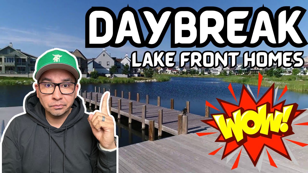DRIVING TOUR Lake front Daybreak homes in South Jordan Utah 2023