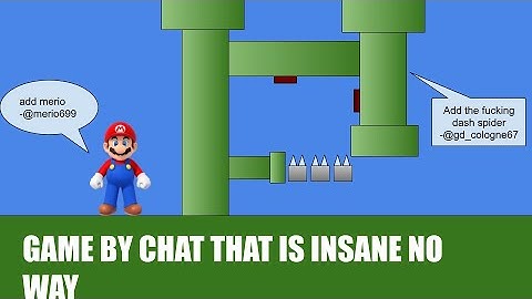 Making a game, but chat makes the game concept Part 1 (PYTHON 2D)