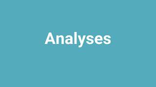 'Analyses' Meaning and Pronunciation