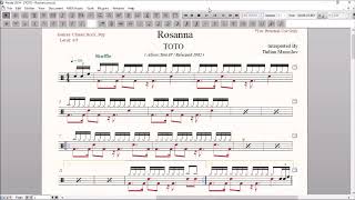 Drum Score World (Sample) - TOTO - Rosanna