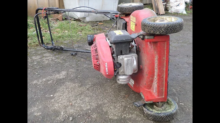 How to turn a lawn mower over on the correct side