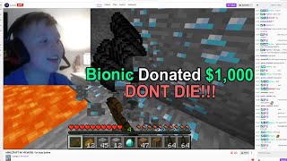I Donated $1000 to THIS Streamer if he survives my cursed world...