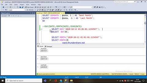 61.EOMONTH,DAY,MONTH,YEAR FUNCTIONS IN SQL - HINDI
