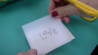 How to transfer letters to fabric for embroidery