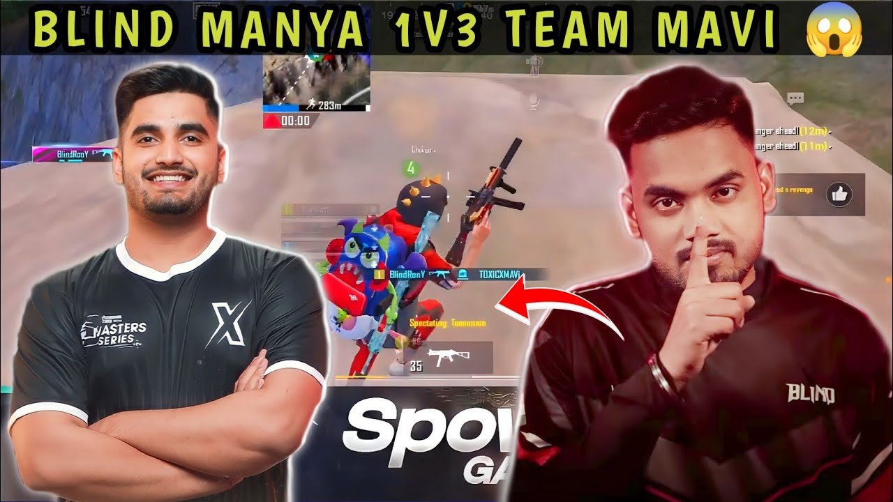 Blind Manya 1v3 Team Mavi 😱 Blind vs Team Mavi 4v4 Fight 🔥 BGMI SCRIMS