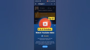 X Empire today YouTube video episode 57 code 5 & 6 October। #shorts #games #crypto #money #bitcoin