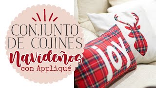 Conjunto de Cojines de Navidad - Técnica de Appliqué y Cómo Poner una Cremallera Super Fácil!!