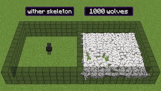1000 wolves vs super wither skeleton (but wither skeleton has all effect)