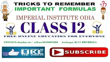 Tricks to remember  mathematics formulas (class 12 differentiation and integration)