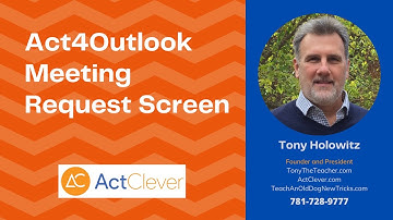 Act4Outlook Meeting Request Screen