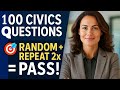 100 Civics Questions for U.S. Citizenship Interview 2026 – Random Order, Repeat Twice = Success!