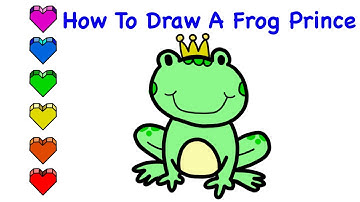 How To Draw A Frog Prince (Easy For Kids)