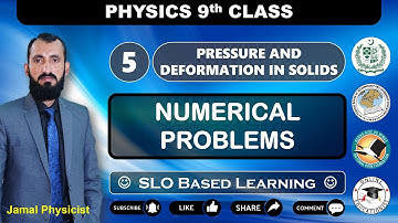 Numerical Problems | Chapter 5 | Pressure & Deformation In Solids | 9th Physics | National Book