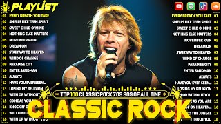 Guns N&#39; Roses, Aerosmith, Nirvana, ACDC, Queen, Bon Jovi, Scorpions🔥Best Classic Rock Of 70s 80s 90s