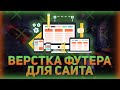 Верстка футера для сайта на html5, css3 // Верстка сайта // Responsive footer html css