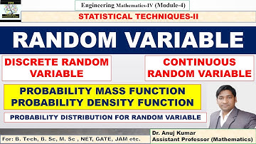 Random Variable | Discrete Random variable | Continuous Random Variable | PMF | PDF | With Examples