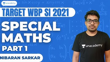 Target WBP SI 2021 | SPECIAL MATHS :CLASS-1 | Nibaran Sarkar  | WBPSC Simplified