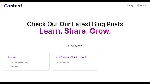 Blog & Store Website made w/ Nuxt 3 + Content v2 + TailwindCSS