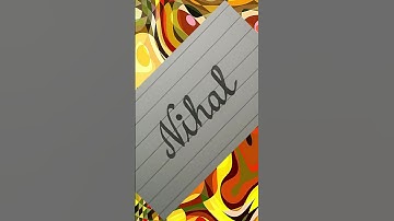 Nihal name calligraphy #calligraphy #namecalligraphy #youtubeshorts #shorts