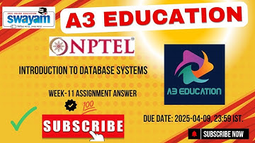 NPTEL Introduction to Database Systems Week 11 Assignment Answers Solution Quiz | 2025 - Jan