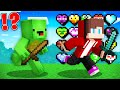 CUSTOM HEARTS Speedrunner vs Hunter : JJ vs Mikey in Minecraft Maizen!