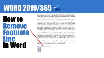 Footnotes/endnote separator line - Word 2010/2016/2019/365