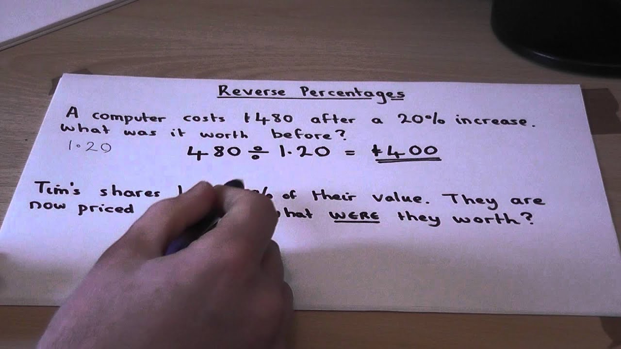 How do i calculate percentage decrease in excel