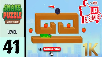 Snack puzzle : Slither to eat 🍎 level : "41". 
