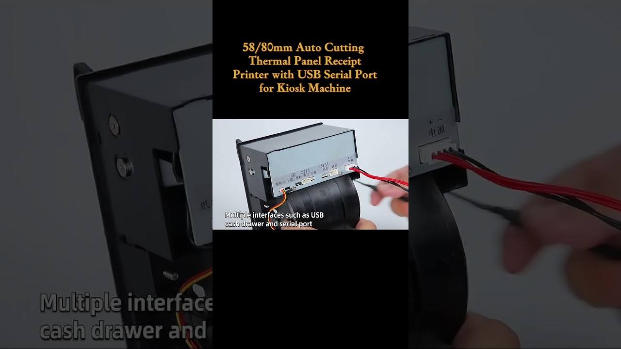 58/80mm Auto Cutting Thermal Panel Receipt Printer with USB Serial Port for Kiosk Machine