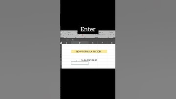 use of Now formula in Excel #excel #shortsfeed #shortvideo #shorts