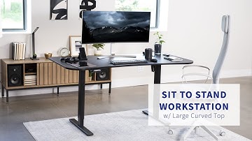DESK-KIT-1B1B 63" x 32" Electric Desk with Push Button Memory Controller by VIVO