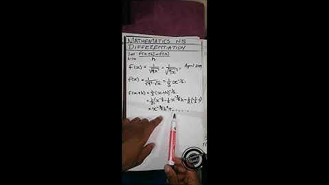 MATHEMATICS N5: DIFFERENTIATION USING FIRST PRINCIPLES